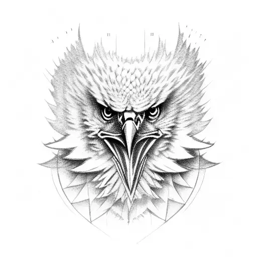 Eagle with skull tattoo design idea
