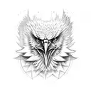 Eagle with skull tattoo design idea