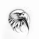Eagle with skull tattoo design idea
