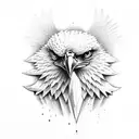 Eagle with skull tattoo design idea