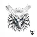 Eagle with skull tattoo design idea