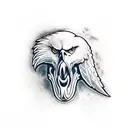 Eagle with skull tattoo design idea