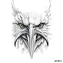 Eagle with skull tattoo design idea