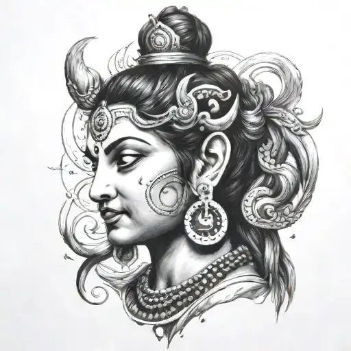 Shiva universe parvati  tattoo design idea