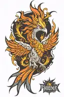 phoenix rising from the ashes upper right arm femininity shoulder to elbow detail  tattoo design idea