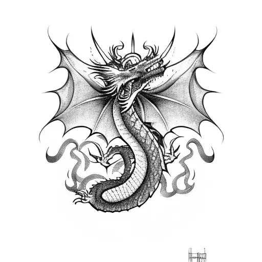 dragon book  tattoo design idea
