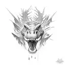 trex tattoo design idea