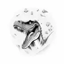 trex tattoo design idea