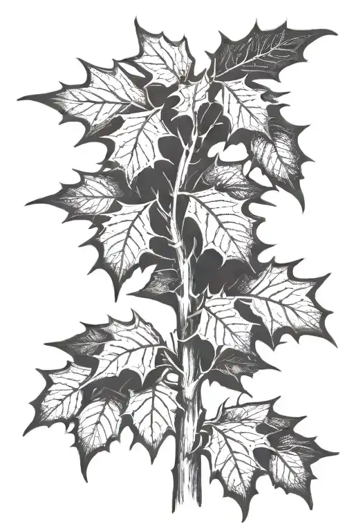 holly tree  8/1/22-8/3/23 tattoo design idea