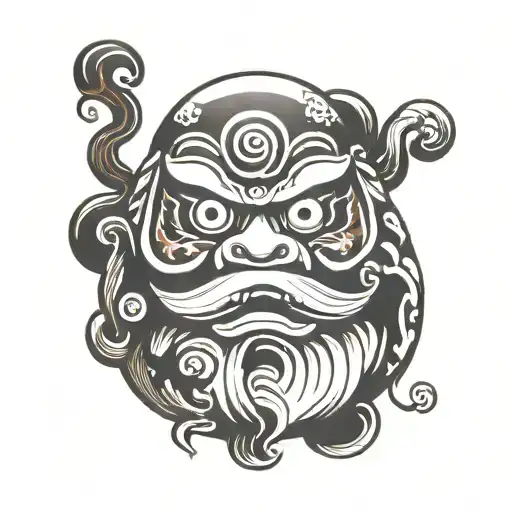 daruma doll tattoo design idea