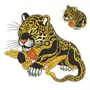 mechanical jaguar tattoo design idea