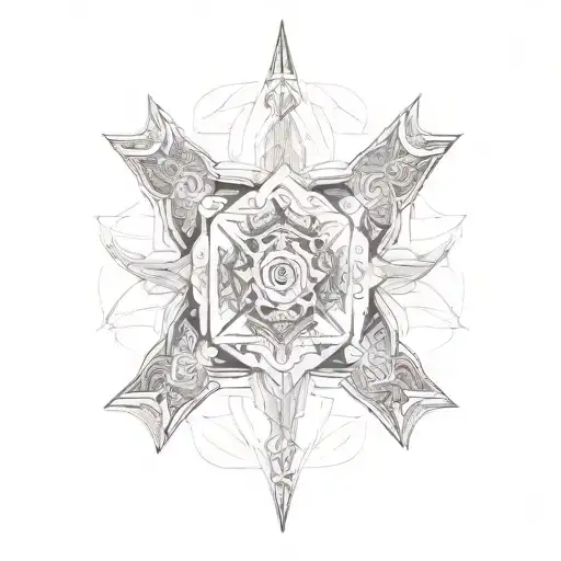 anglo saxon pattern tattoo design idea