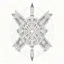 anglo saxon pattern tattoo design idea