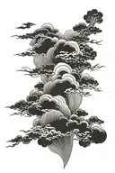 Japanese clouds tattoo design idea