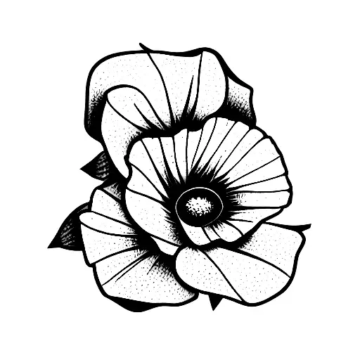 bouquet poppy rose daisy honeysuckle carnation tattoo design idea
