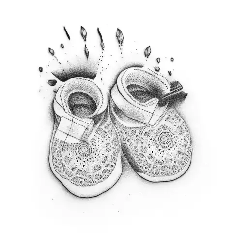 baby footprint  tattoo design idea