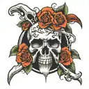 bone and lung cancer symbol tattoo design idea