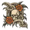 bone and lung cancer symbol tattoo design idea