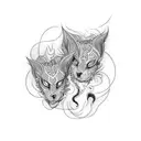twin flame tattoo design idea