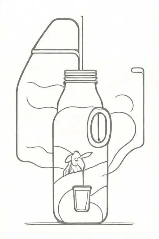 MIlk container being poured with qoute "and instead i pour the milk.." tattoo design idea
