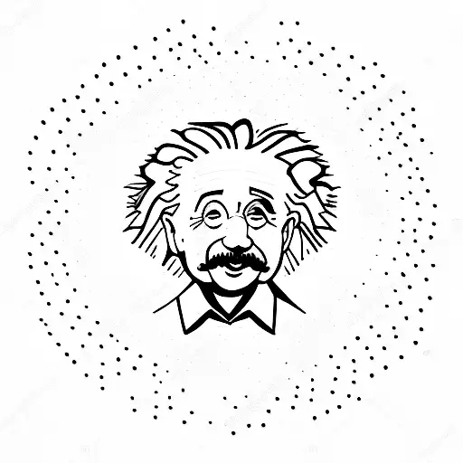 albert einstein psicodeloc tattoo design idea
