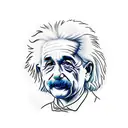 albert einstein psicodeloc tattoo design idea