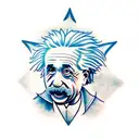 albert einstein psicodeloc tattoo design idea