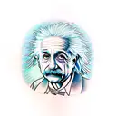 albert einstein psicodeloc tattoo design idea