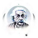 albert einstein psicodeloc tattoo design idea