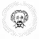albert einstein psicodeloc tattoo design idea