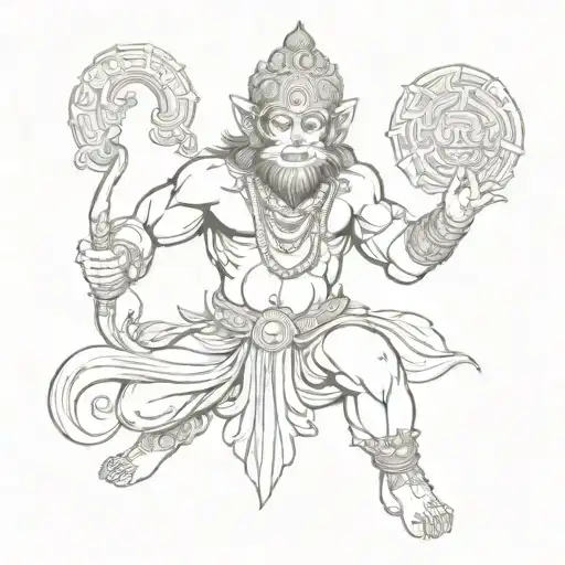 hanuman tattoo tattoo design idea