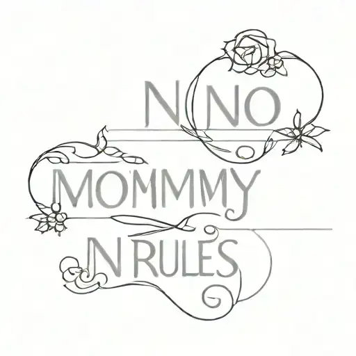 no mommy no rules tattoo design idea