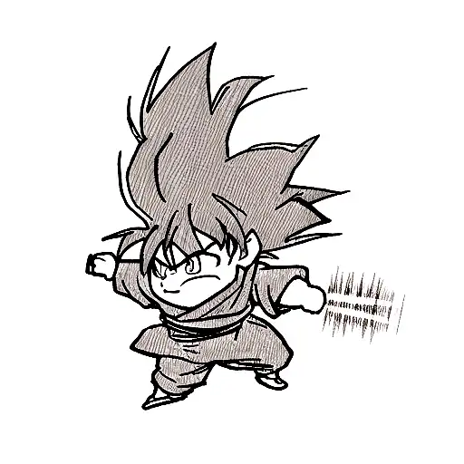 Son Goku with a Lightssaber Fighting Darth Vader whos Perdorming a kamehameha. All in colour tattoo design idea