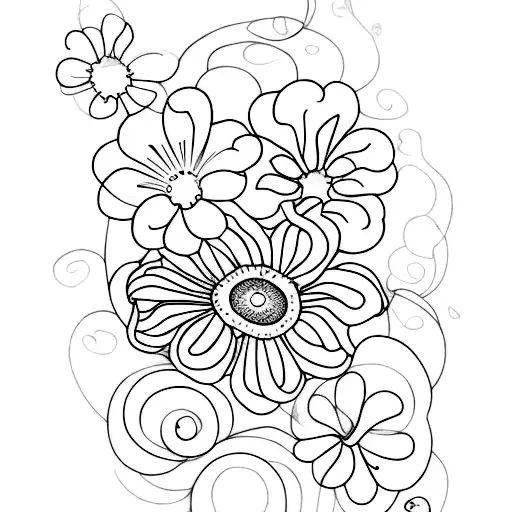 I can do hard things, semi colon, flowers tattoo design idea