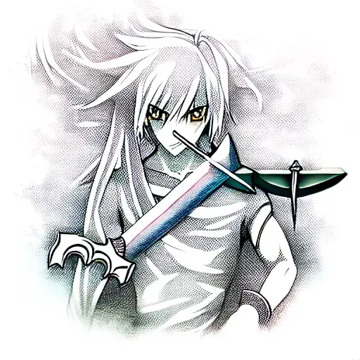 Sword anime  tattoo design idea