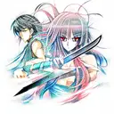 Sword anime  tattoo design idea