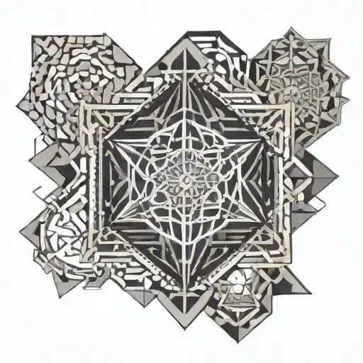 Jesus within metatrons cube merging tattoo design idea