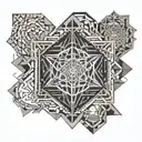 Jesus within metatrons cube merging tattoo design idea
