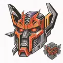 transformers autobot and decepticon logo tattoo design idea