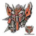 transformers autobot and decepticon logo tattoo design idea