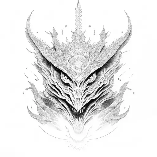 kaiju tattoo design idea