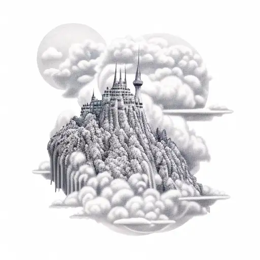 Rows and flows of angel hair And ice cream castles in the air And feather canyons everywhere Looked at clouds that way tattoo design idea