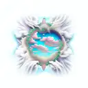 Rows and flows of angel hair And ice cream castles in the air And feather canyons everywhere Looked at clouds that way tattoo design idea
