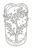 Rowan tree  Leo constellation new moon tattoo design idea