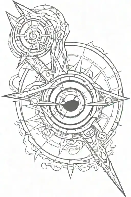 sharingan eye in the blade tattoo design idea