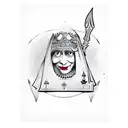the queen of spades and the jester tattoo design idea
