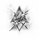 Three of swords expelling lightning tattoo design idea