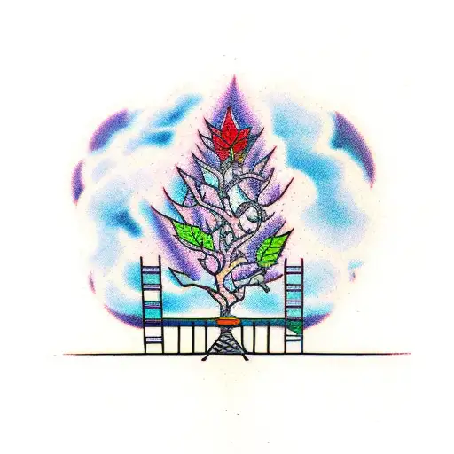 future tree growth ladder  tattoo design idea