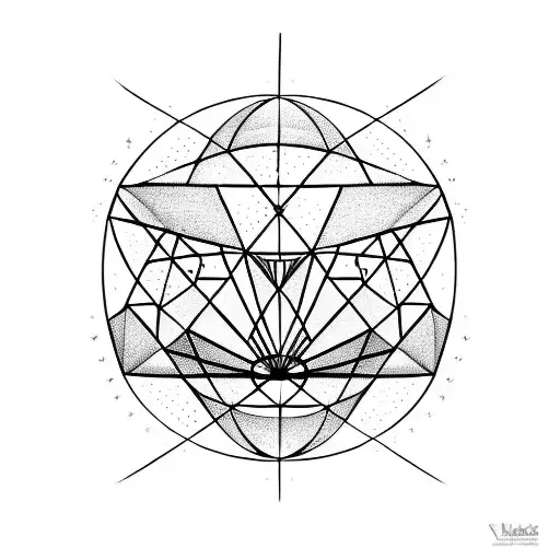 Abstract hotair balloon  tattoo design idea