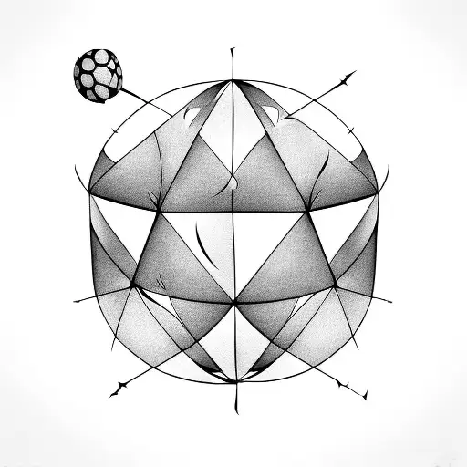 Abstract hotair balloon  tattoo design idea